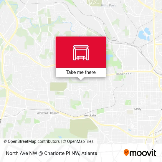 North Ave NW @ Charlotte Pl NW map