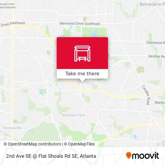 Mapa de 2nd Ave SE @ Flat Shoals Rd SE