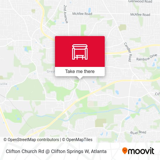 Clifton Church Rd @ Clifton Springs W map