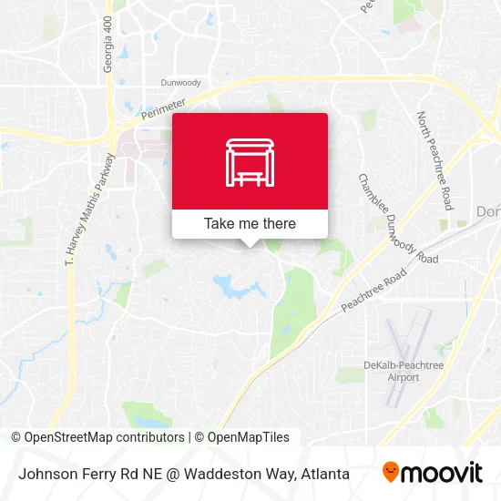 Johnson Ferry Rd NE @ Waddeston Way map