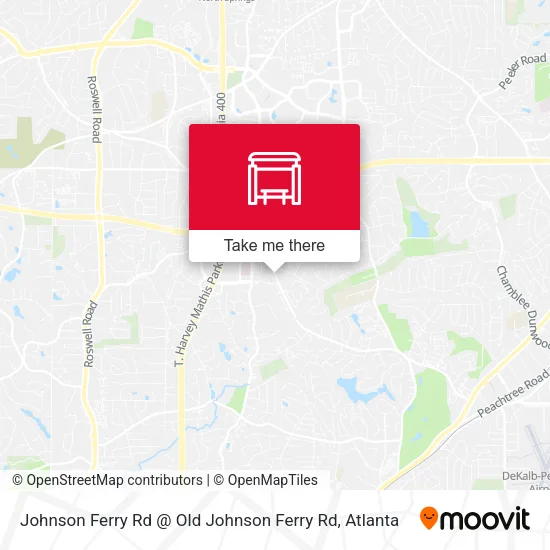 Johnson Ferry Rd @ Old Johnson Ferry Rd map