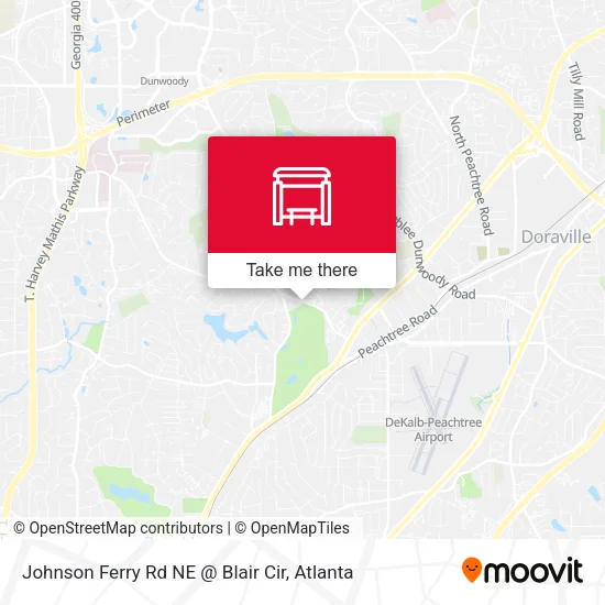 Johnson Ferry Rd NE @ Blair Cir map