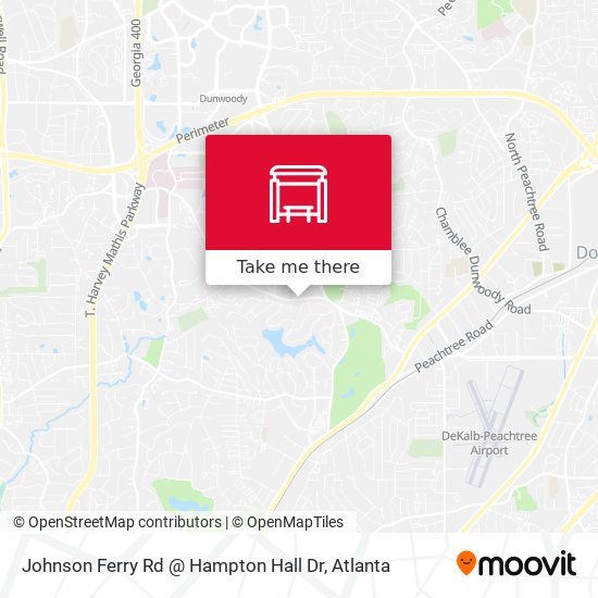 Johnson Ferry Rd @ Hampton Hall Dr map