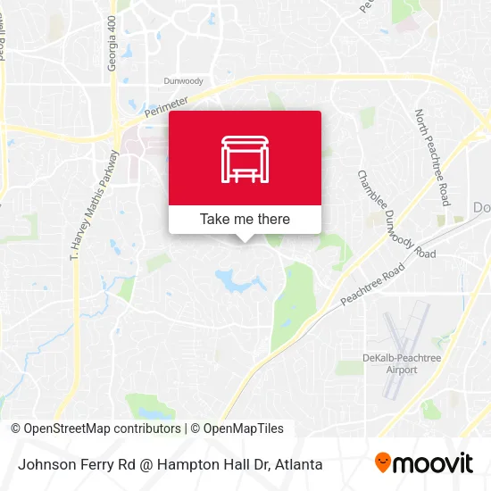 Johnson Ferry Rd @ Hampton Hall Dr map