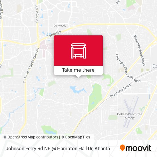 Johnson Ferry Rd NE @ Hampton Hall Dr map