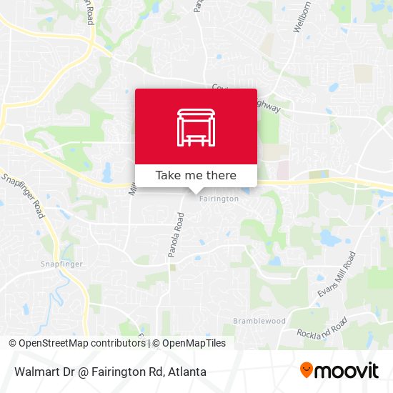 Mapa de Walmart Dr @ Fairington Rd