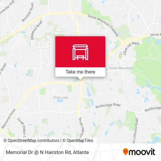Memorial Dr @ N Hairston Rd map