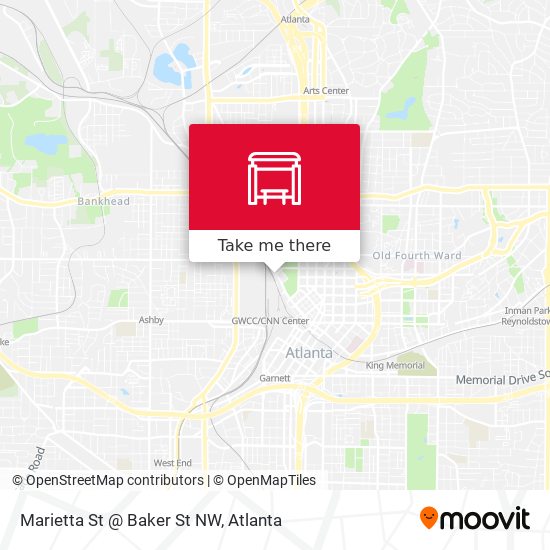 Marietta St @ Baker St NW map