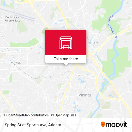 Spring St at Sports Ave map