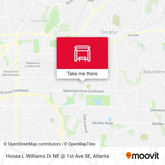 Hosea L Williams Dr NE @ 1st Ave SE map