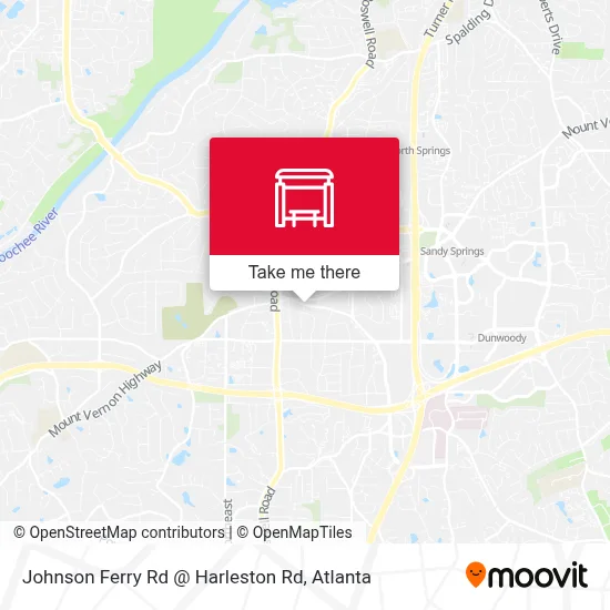 Mapa de Johnson Ferry Rd @ Harleston Rd