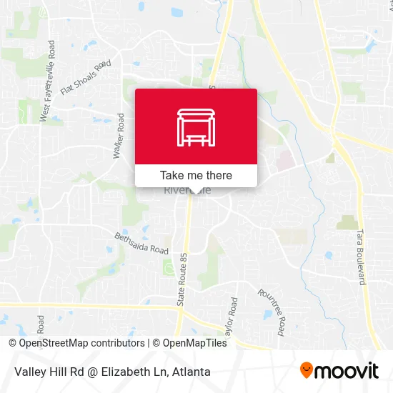 Mapa de Valley Hill Rd @ Elizabeth Ln
