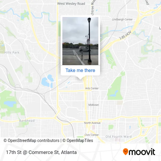 17th St @ Commerce St map