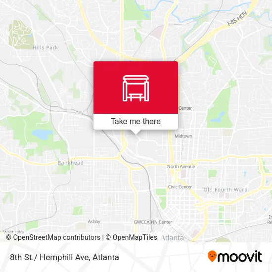 Mapa de 8th St./ Hemphill Ave