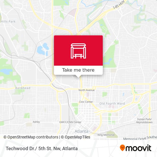 Mapa de Techwood Dr./ 5th St. Nw