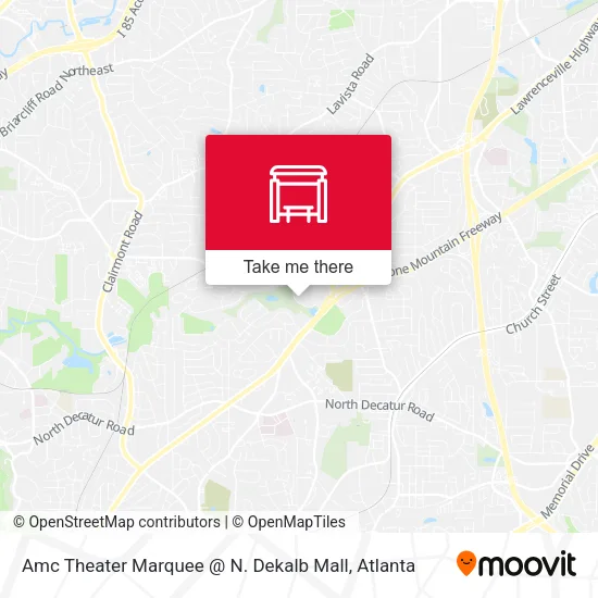 Amc Theater Marquee @ N. Dekalb Mall map