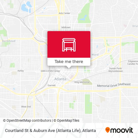 Courtland St & Auburn Ave (Atlanta Life) map
