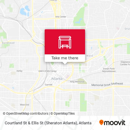 Courtland St & Ellis St (Sheraton Atlanta) map