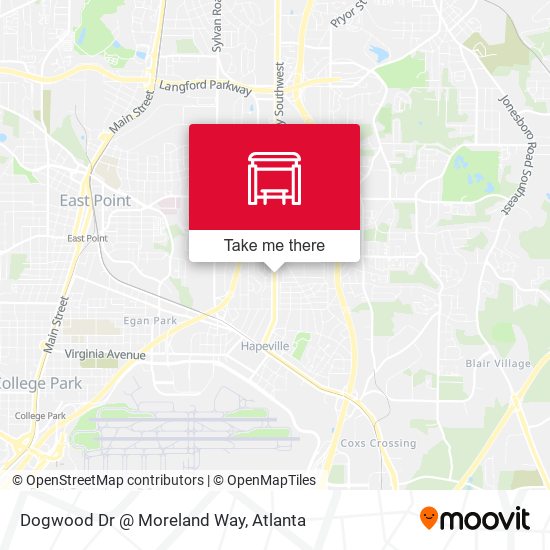 Mapa de Dogwood Dr @ Moreland Way