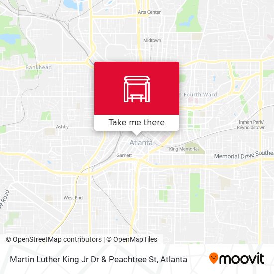 Martin Luther King Jr Dr & Peachtree St map