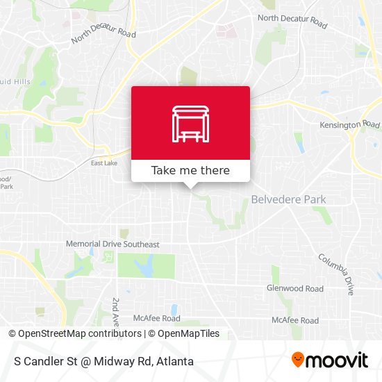 S Candler St @ Midway Rd map