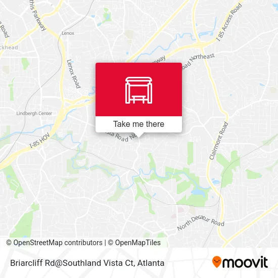 Mapa de Briarcliff Rd@Southland Vista Ct