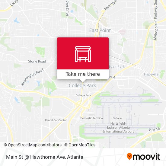 Main St @ Hawthorne Ave map