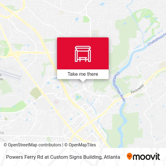 Powers Ferry Rd at Custom Signs Building map