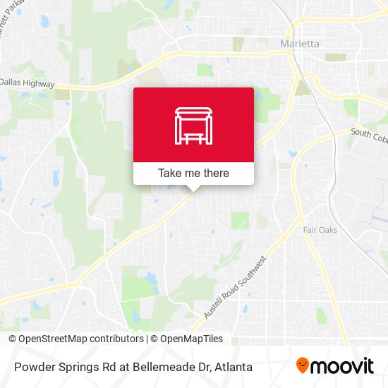 Mapa de Powder Springs Rd at Bellemeade Dr