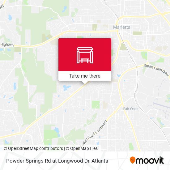 Powder Springs Rd at Longwood Dr map