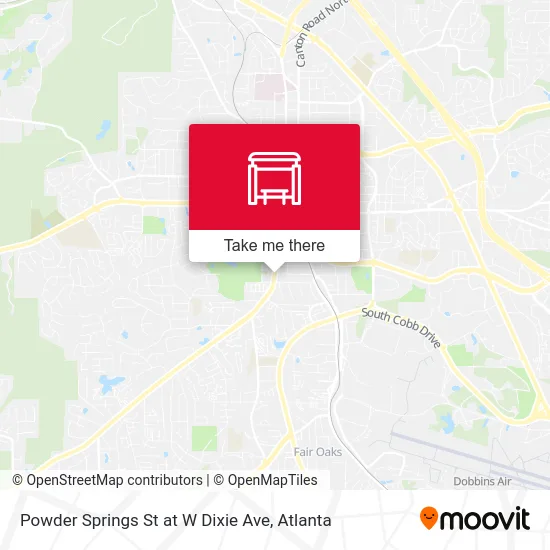 Powder Springs St at W Dixie Ave map