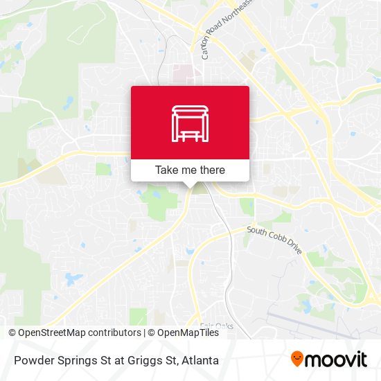 Powder Springs St at Griggs St map