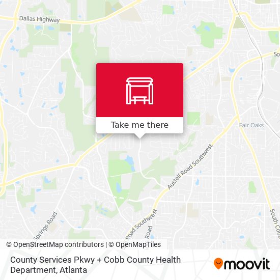 Mapa de County Services Pkwy + Cobb County Health Department