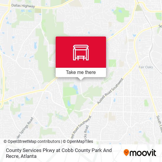 County Services Pkwy at Cobb County Park And Recre map
