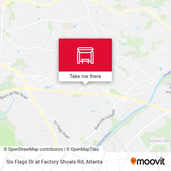 Six Flags Dr at Factory Shoals Rd map