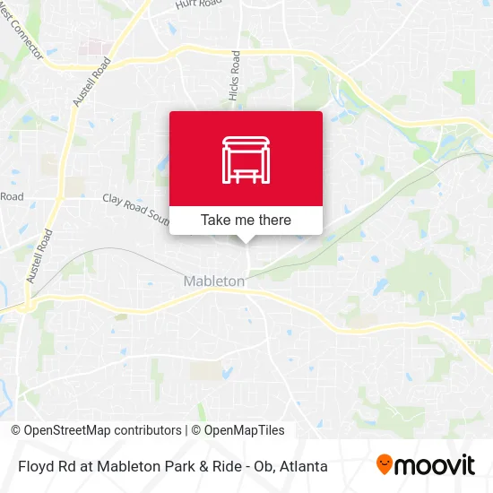 Floyd Rd at Mableton Park & Ride - Ob map