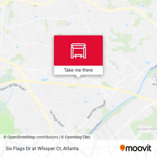 Six Flags Dr at Whisper Ct map