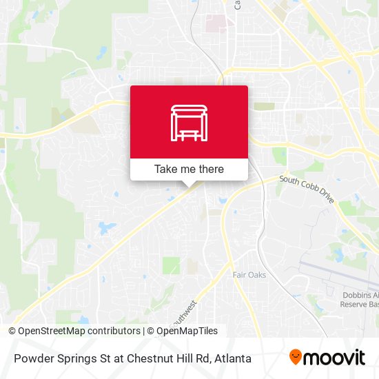 Powder Springs St at Chestnut Hill Rd map