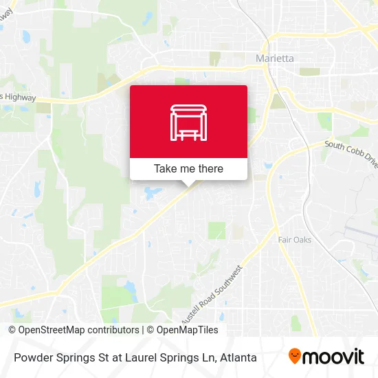 Powder Springs St at Laurel Springs Ln map