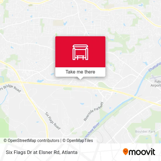 Six Flags Dr at Elsner Rd map