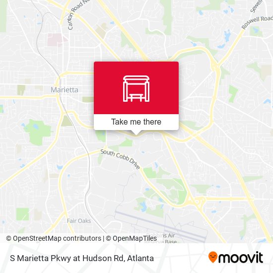 S Marietta Pkwy at Hudson Rd map