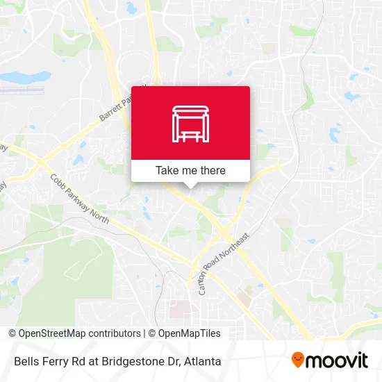 Bells Ferry Rd at Bridgestone Dr map