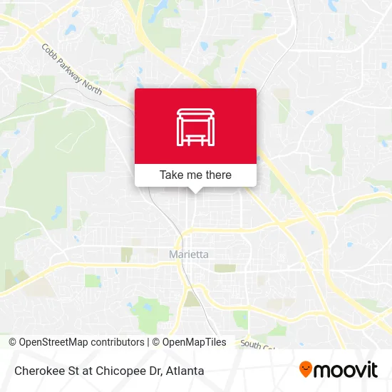 Cherokee St at Chicopee Dr map