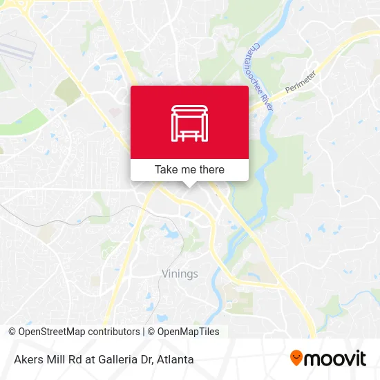 Akers Mill Rd at Galleria Dr map