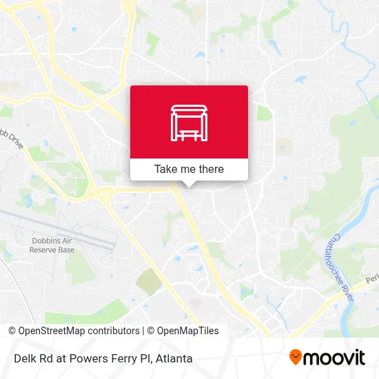 Delk Rd at Powers Ferry Pl map
