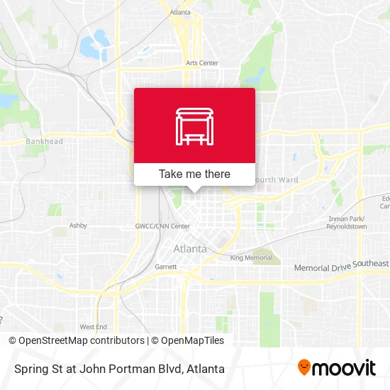 Mapa de Spring St at John Portman Blvd