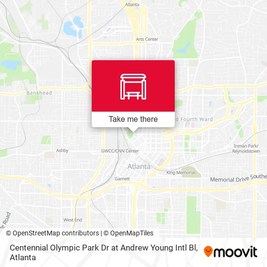 Centennial Olympic Park Dr at Andrew Young Intl Bl map