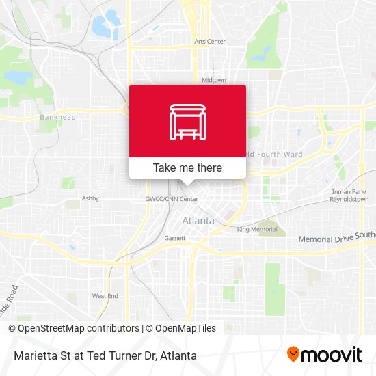 Marietta St at Ted Turner Dr map