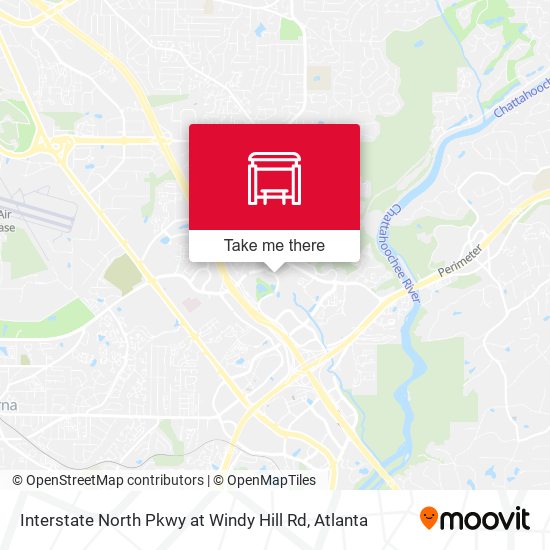 Mapa de Interstate North Pkwy at Windy Hill Rd