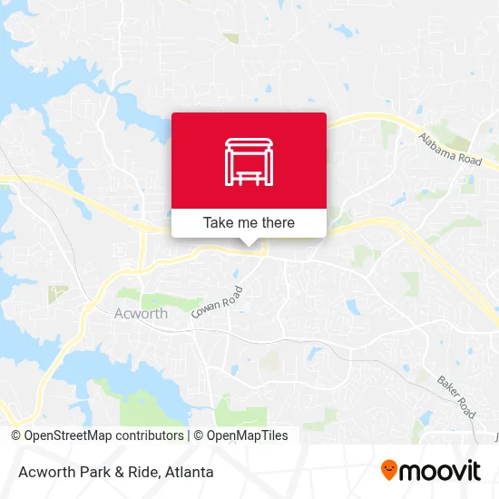 Acworth Park & Ride map